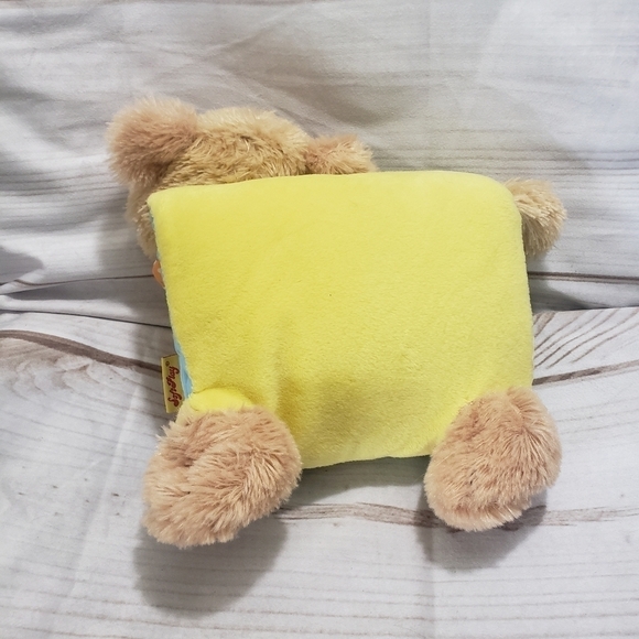Soft Play Teddy Bear Plush Stuffed Animal Book With Bell Rattle Crinkle Tail 8" - Picture 5 of 10